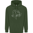 German Wirehaired Pointer Childrens Kids Hoodie Forest Green