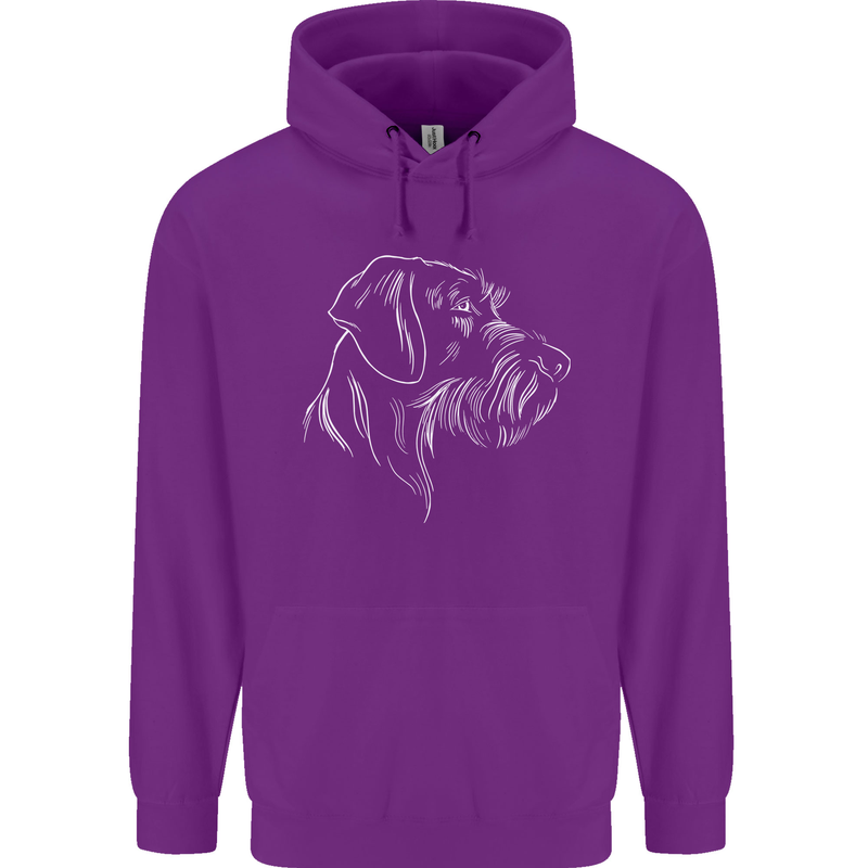 German Wirehaired Pointer Childrens Kids Hoodie Purple