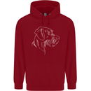 German Wirehaired Pointer Childrens Kids Hoodie Red
