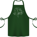 German Wirehaired Pointer Cotton Apron 100% Organic Forest Green