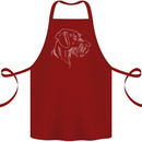 German Wirehaired Pointer Cotton Apron 100% Organic Maroon