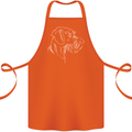 German Wirehaired Pointer Cotton Apron 100% Organic Orange