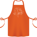 German Wirehaired Pointer Cotton Apron 100% Organic Orange