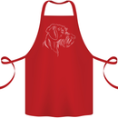 German Wirehaired Pointer Cotton Apron 100% Organic Red