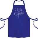 German Wirehaired Pointer Cotton Apron 100% Organic Royal Blue