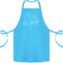German Wirehaired Pointer Cotton Apron 100% Organic Turquoise