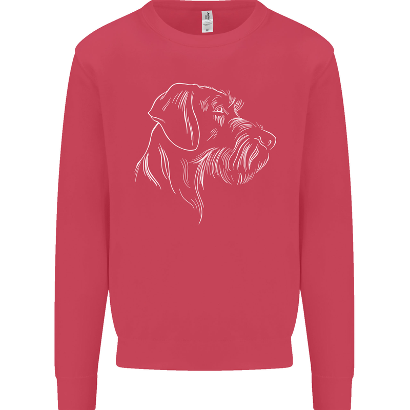 German Wirehaired Pointer Kids Sweatshirt Jumper Heliconia