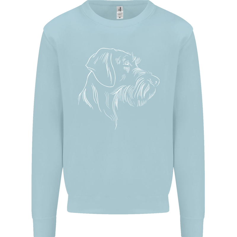 German Wirehaired Pointer Kids Sweatshirt Jumper Light Blue