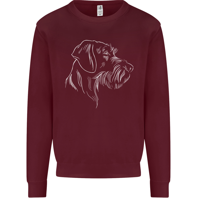 German Wirehaired Pointer Kids Sweatshirt Jumper Maroon