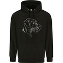 German Wirehaired Pointer Mens 80% Cotton Hoodie Black