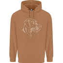 German Wirehaired Pointer Mens 80% Cotton Hoodie Caramel Latte