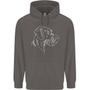 German Wirehaired Pointer Mens 80% Cotton Hoodie Charcoal