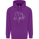 German Wirehaired Pointer Mens 80% Cotton Hoodie Purple