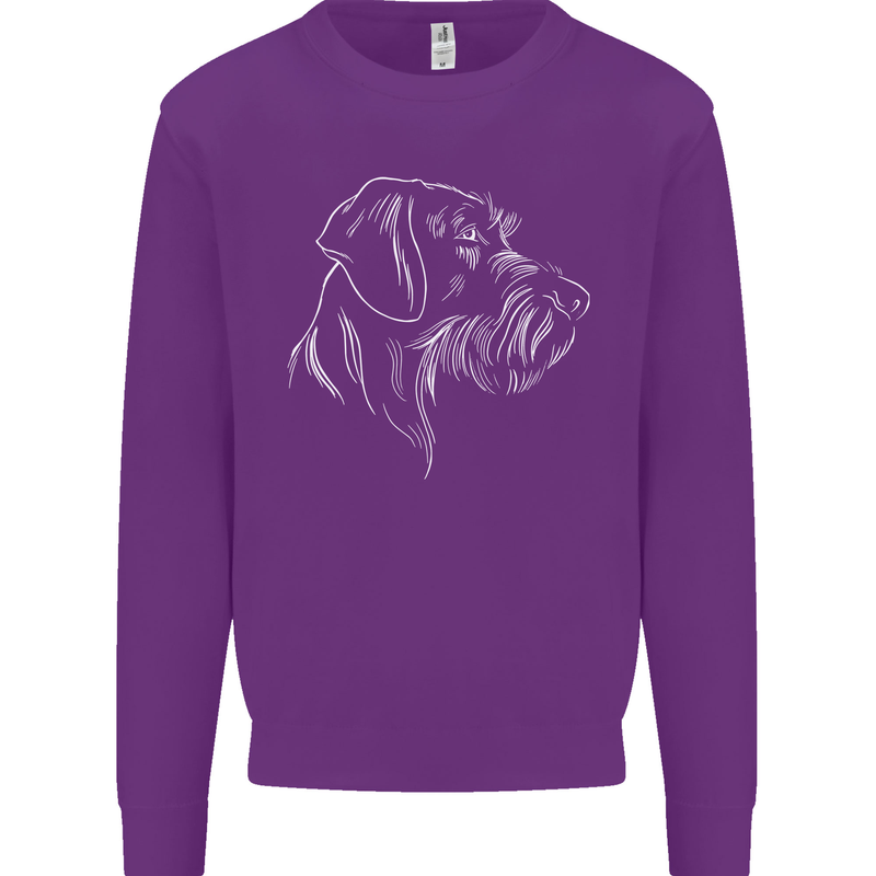German Wirehaired Pointer Mens Sweatshirt Jumper Purple