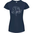 German Wirehaired Pointer Womens Petite Cut T-Shirt Navy Blue