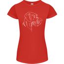 German Wirehaired Pointer Womens Petite Cut T-Shirt Red