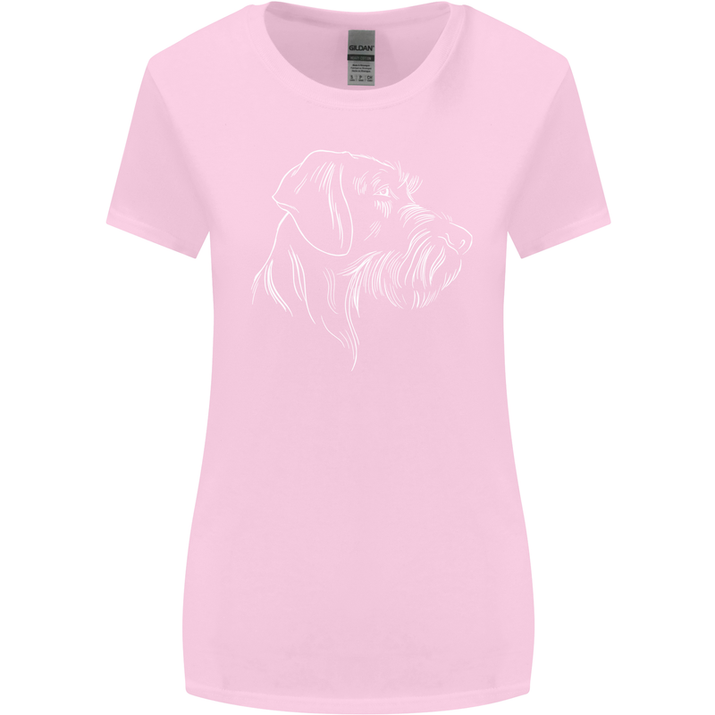 German Wirehaired Pointer Womens Wider Cut T-Shirt Light Pink