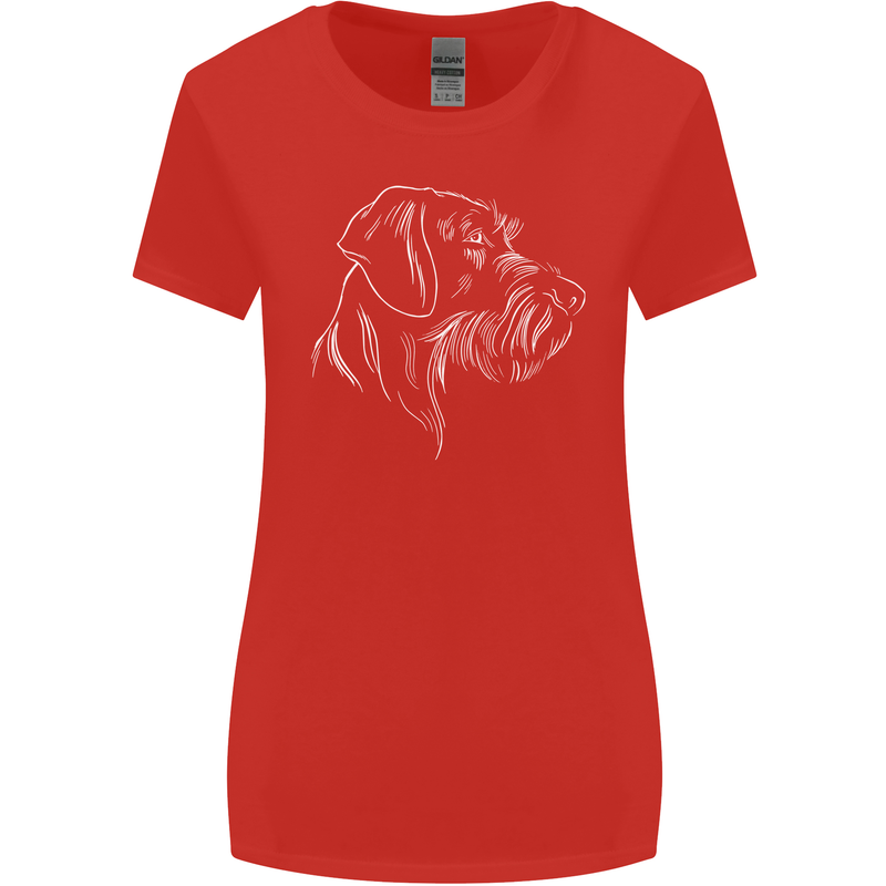 German Wirehaired Pointer Womens Wider Cut T-Shirt Red