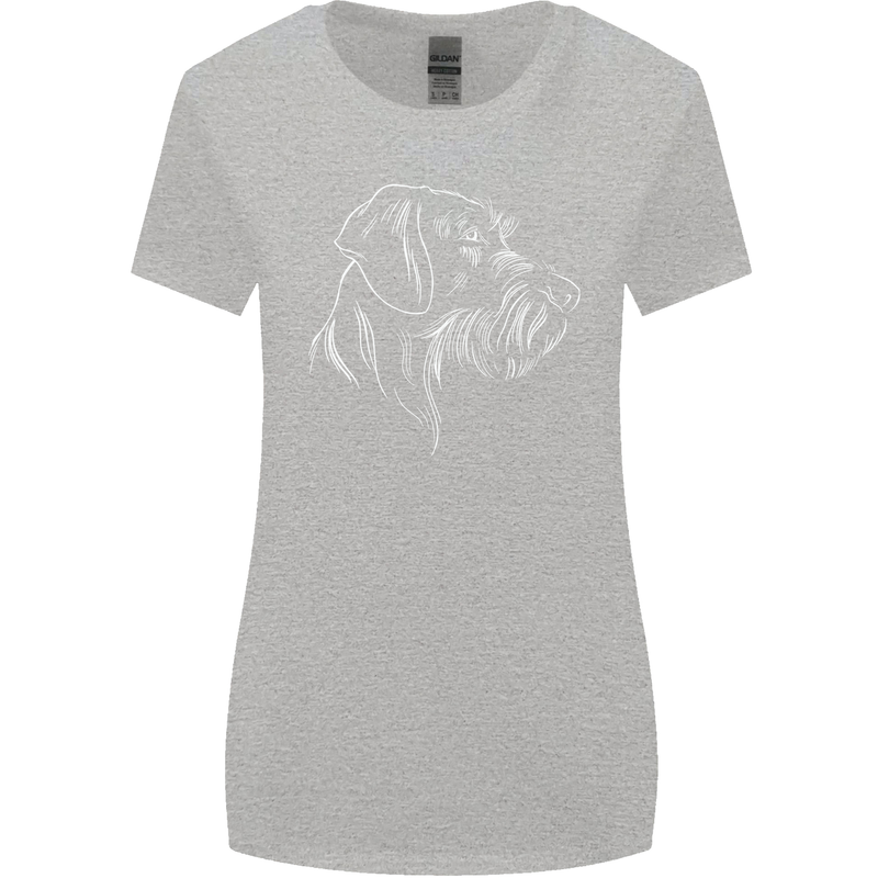 German Wirehaired Pointer Womens Wider Cut T-Shirt Sports Grey
