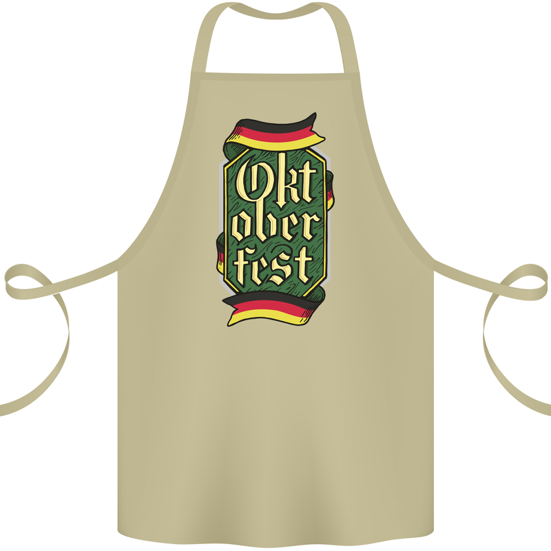 Germany Octoberfest German Beer Alcohol Cotton Apron 100% Organic Khaki