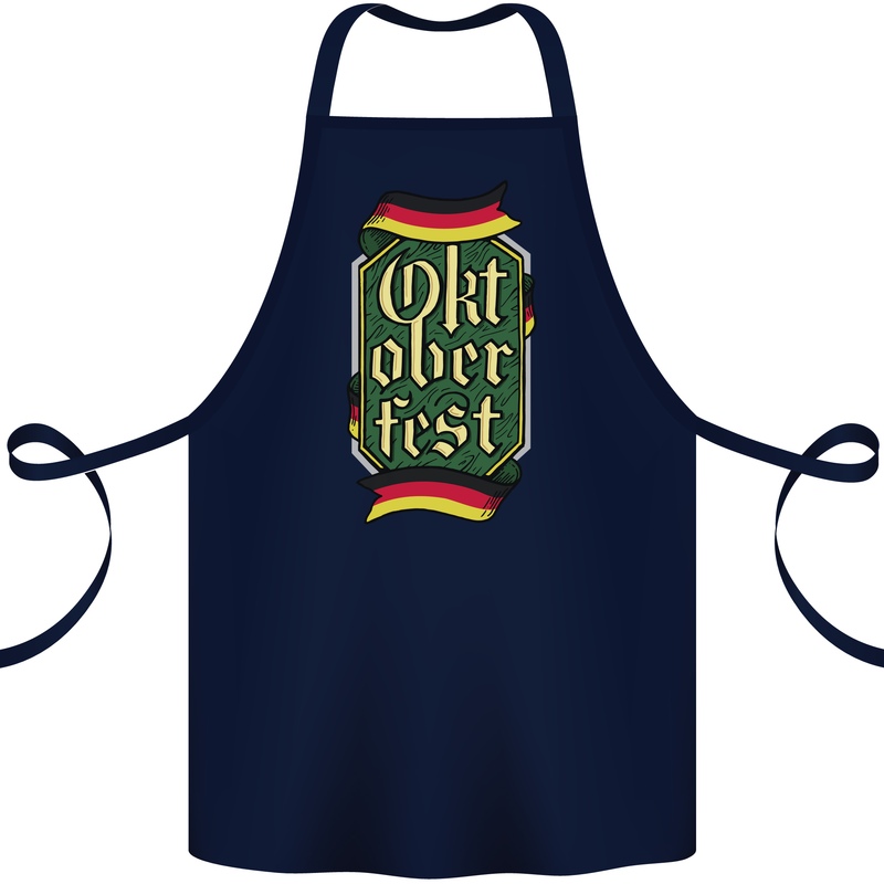 Germany Octoberfest German Beer Alcohol Cotton Apron 100% Organic Navy Blue