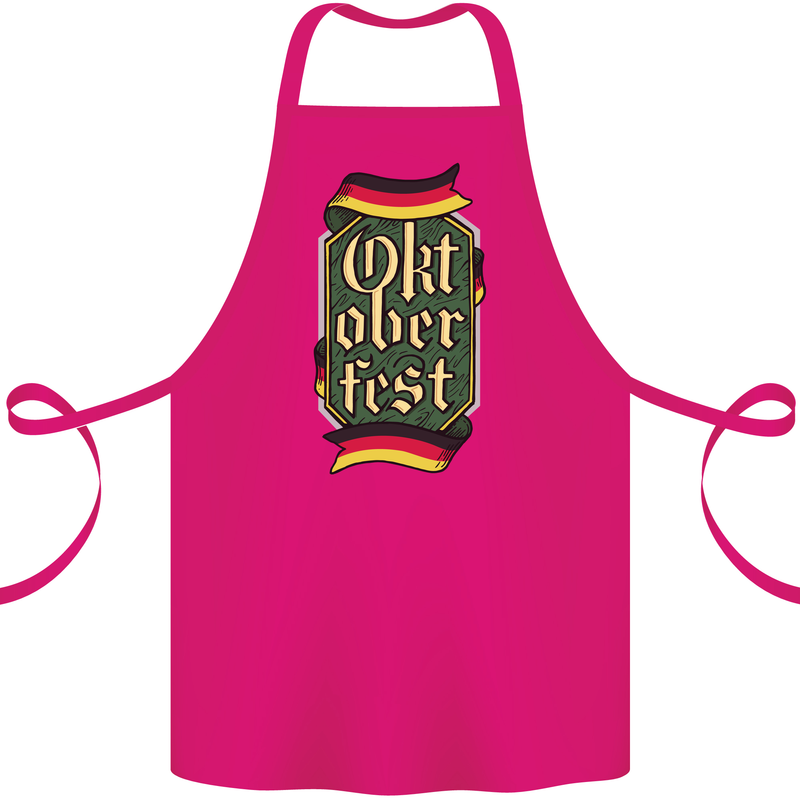 Germany Octoberfest German Beer Alcohol Cotton Apron 100% Organic Pink