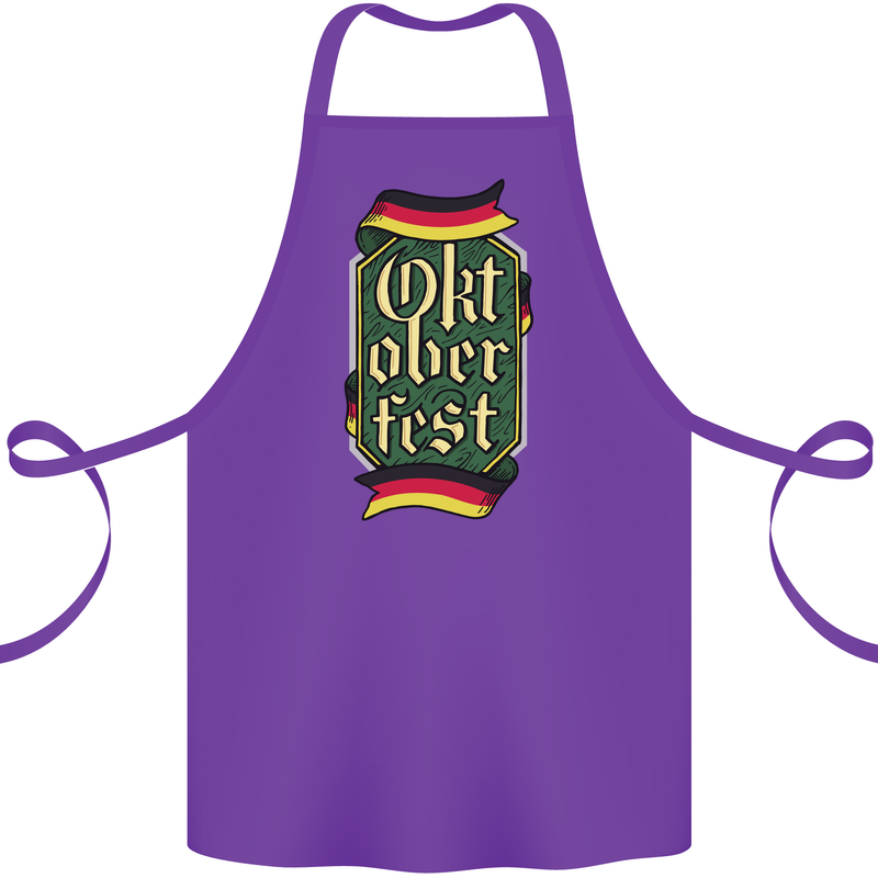 Germany Octoberfest German Beer Alcohol Cotton Apron 100% Organic Purple