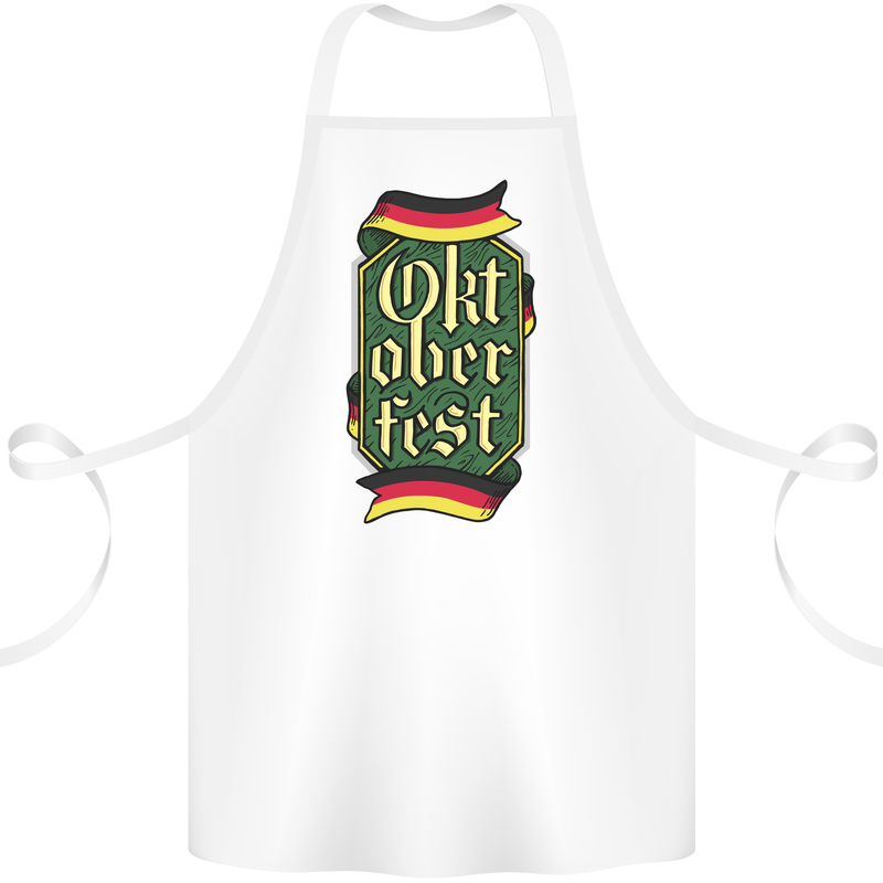 Germany Octoberfest German Beer Alcohol Cotton Apron 100% Organic White