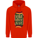 Germany Octoberfest German Beer Alcohol Mens 80% Cotton Hoodie Bright Red