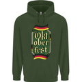 Germany Octoberfest German Beer Alcohol Mens 80% Cotton Hoodie Forest Green