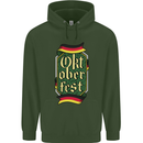 Germany Octoberfest German Beer Alcohol Mens 80% Cotton Hoodie Forest Green