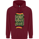 Germany Octoberfest German Beer Alcohol Mens 80% Cotton Hoodie Maroon