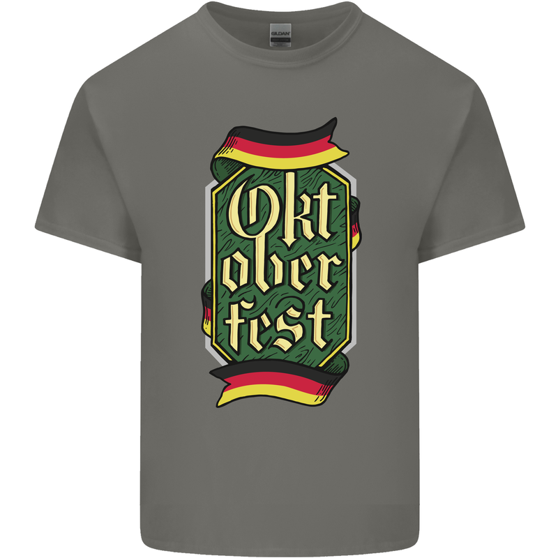 Germany Octoberfest German Beer Alcohol Mens Cotton T-Shirt Tee Top Charcoal