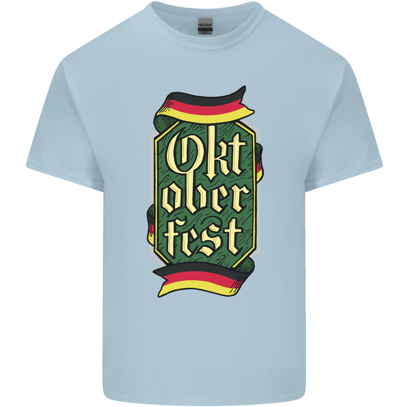 Germany Octoberfest German Beer Alcohol Mens Cotton T-Shirt Tee Top Light Blue