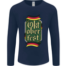 Germany Octoberfest German Beer Alcohol Mens Long Sleeve T-Shirt Navy Blue