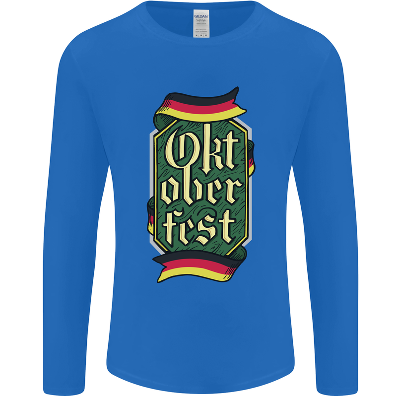 Germany Octoberfest German Beer Alcohol Mens Long Sleeve T-Shirt Royal Blue