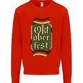 Germany Octoberfest German Beer Alcohol Mens Sweatshirt Jumper Bright Red