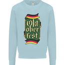 Germany Octoberfest German Beer Alcohol Mens Sweatshirt Jumper Light Blue