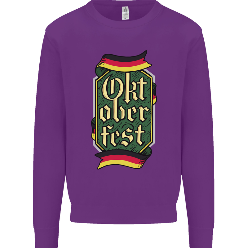 Germany Octoberfest German Beer Alcohol Mens Sweatshirt Jumper Purple