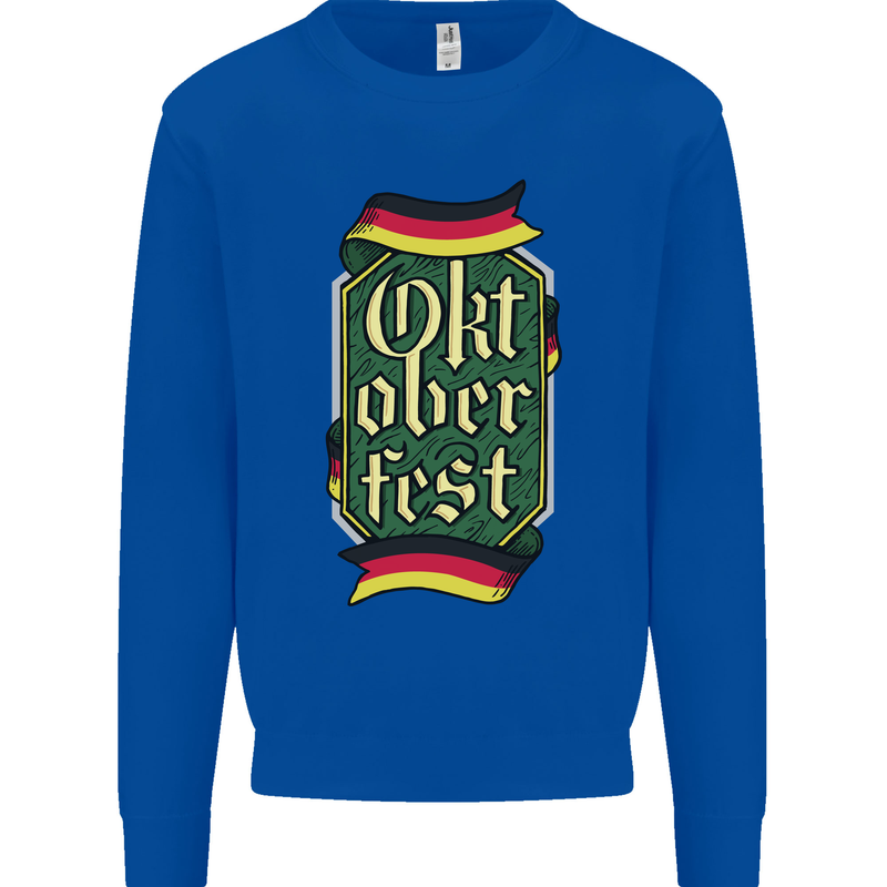 Germany Octoberfest German Beer Alcohol Mens Sweatshirt Jumper Royal Blue