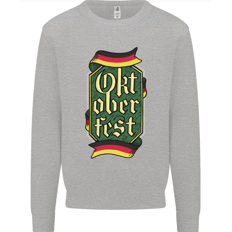 Germany Octoberfest German Beer Alcohol Mens Sweatshirt Jumper Sports Grey