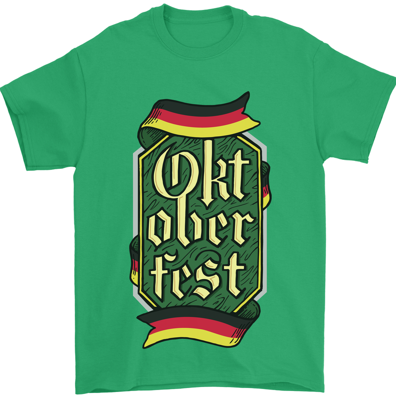 Germany Octoberfest German Beer Alcohol Mens T-Shirt Cotton Gildan Irish Green