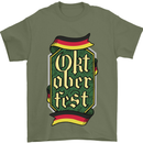 Germany Octoberfest German Beer Alcohol Mens T-Shirt Cotton Gildan Military Green