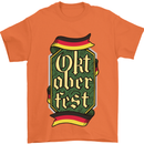 Germany Octoberfest German Beer Alcohol Mens T-Shirt Cotton Gildan Orange