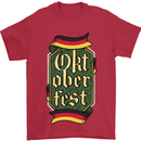 Germany Octoberfest German Beer Alcohol Mens T-Shirt Cotton Gildan Red