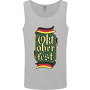 Germany Octoberfest German Beer Alcohol Mens Vest Tank Top Sports Grey