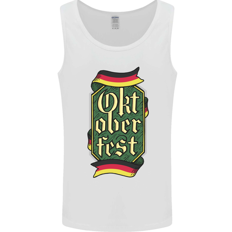 Germany Octoberfest German Beer Alcohol Mens Vest Tank Top White