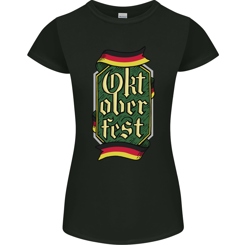 Germany Octoberfest German Beer Alcohol Womens Petite Cut T-Shirt Black