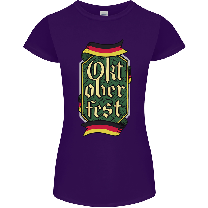 Germany Octoberfest German Beer Alcohol Womens Petite Cut T-Shirt Purple