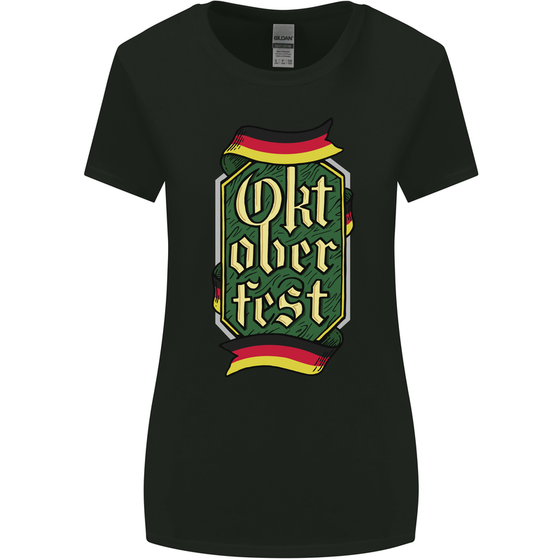 Germany Octoberfest German Beer Alcohol Womens Wider Cut T-Shirt Black
